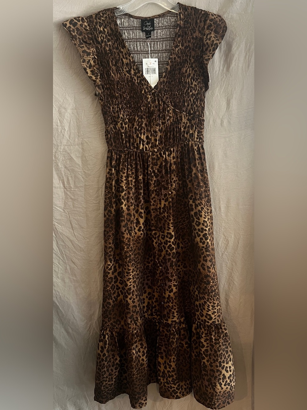 Women’s Brown Leopard Print Maxi Dress